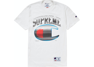 Supreme Champion Chrome S/S Top White Size XL