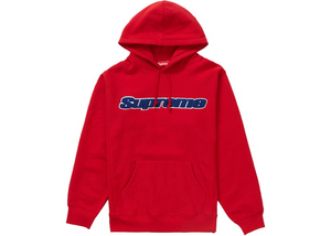 Supreme Chenille Hooded Sweatshirt Red Size L