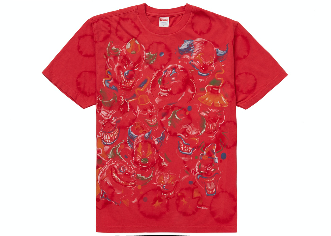 Supreme Clowns Tee Bleached Red Size L