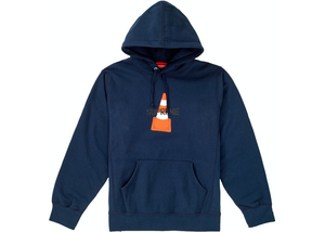 Supreme Cone Hooded Sweatshirt Light Navy Size L