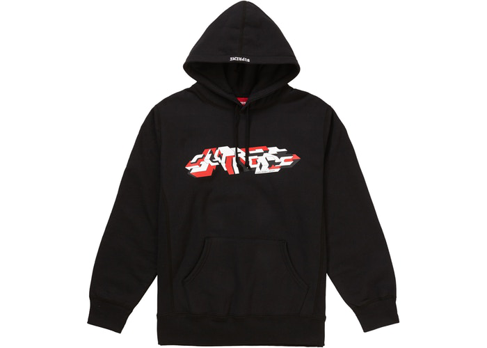 Supreme Delta Logo Hooded Sweatshirt Black Size M