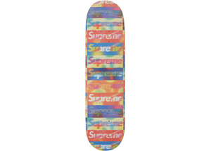 Supreme Distorted Logo Skateboard Deck Yellow