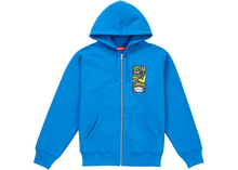 Load image into Gallery viewer, Supreme Disturbed Zip Up Hooded Sweatshirt Bright Blue Size M
