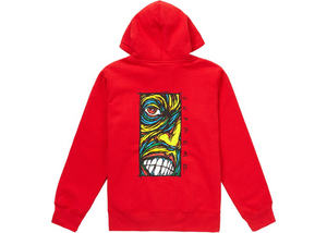 Supreme Disturbed Zip Up Hooded Sweatshirt Red Size L