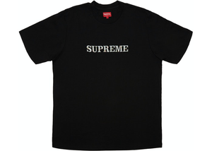 Supreme Floral Logo Tee Black Size XL