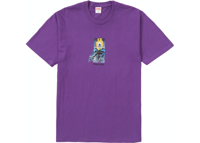 Supreme Ghost Rider Tee Purple Size L