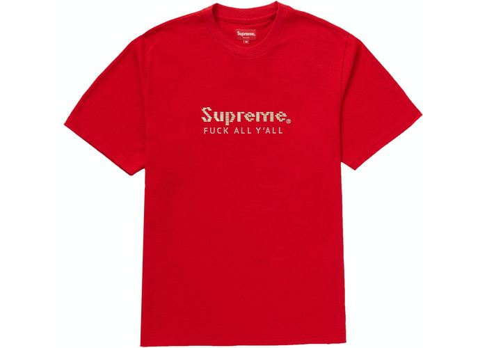 Supreme Gold Bars Tee Red Size M