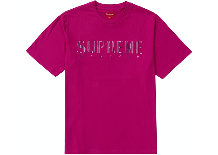 Supreme Gradient Logo Tee Magenta Size L