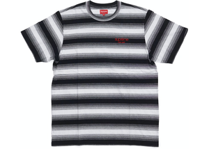 Supreme Gradient Striped S/S Top Black Size L