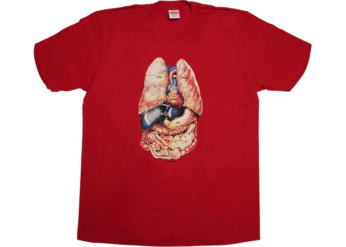 Supreme Guts Tee Ash Red Size L