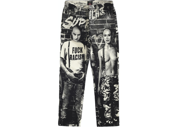 Supreme Jean Paul Gaultier Fuck Racism Jean White Size 30