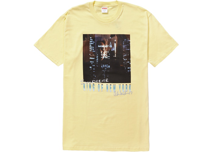 Supreme King of New York Tee Pale Yellow Size L