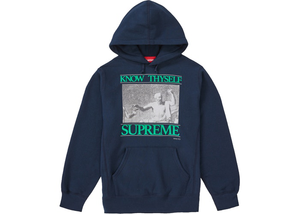 Supreme Know Thyself Hooded Sweatshirt Navy Size S