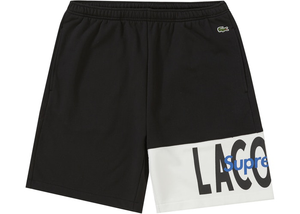 Supreme LACOSTE Logo Panel Sweatshort Black Size L