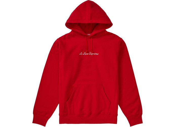 Supreme Le Luxe Hooded Sweatshirt Red Size M