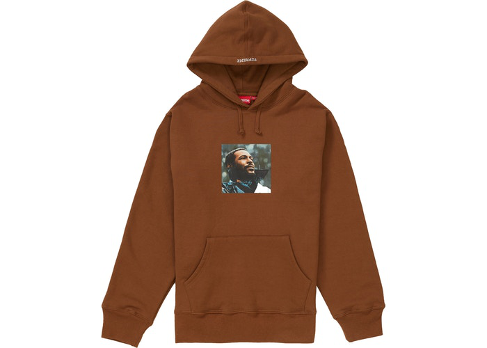 Supreme Marvin Gaye Hooded Sweatshirt Brown Size M