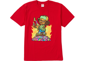 Supreme Molotov Kid Tee Ash Red Size M