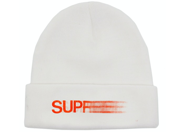 Supreme Motion Logo Beanie White