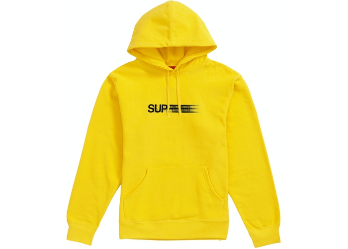 Supreme Motion Logo Hooded Sweatshirt Lemon Size M