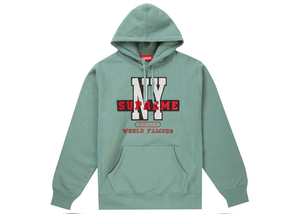 Supreme NY Hooded Sweatshirt Dusty Teal Size M