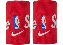 Load image into Gallery viewer, Supreme Nike NBA Wristbands (Pack Of 2) Red
