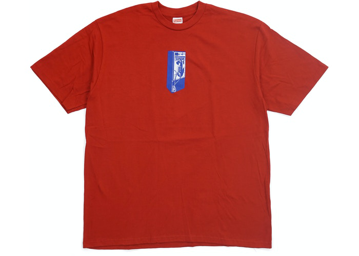 Supreme Payphone Tee Red Size XL