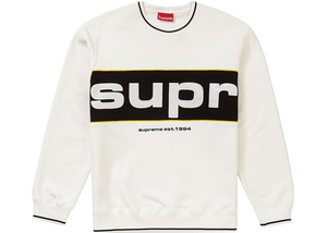 Supreme Piping Crewneck White Size L