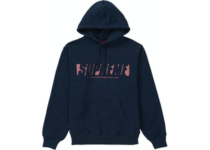 Supreme Reflective Cutout Hooded Sweatshirt Navy  Size M