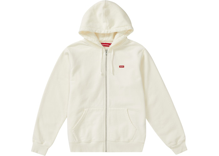 Supreme Small Box Zip Up Sweatshirt White Size XL