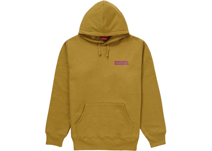 Supreme Stop Crying Hooded Sweatshirt Dark Mustard Size S