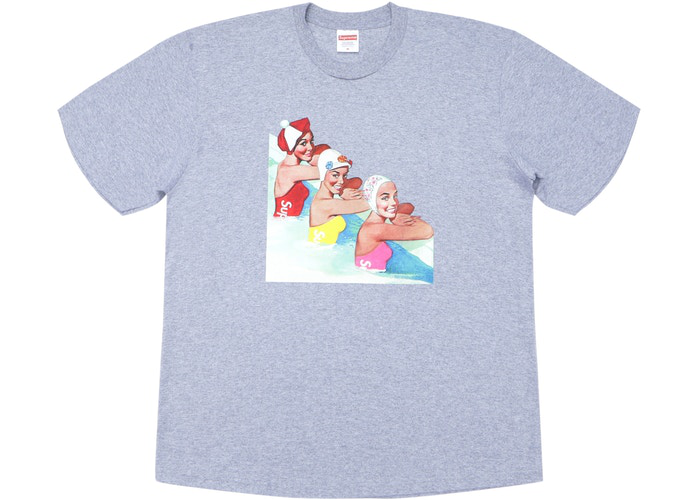 Supreme Swimmers Tee Heather Grey Size M