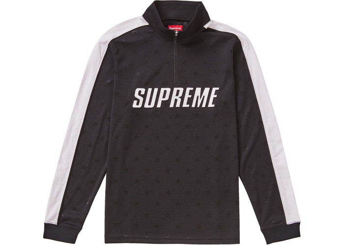 Supreme Track Half Zip Pullover Black Size XL