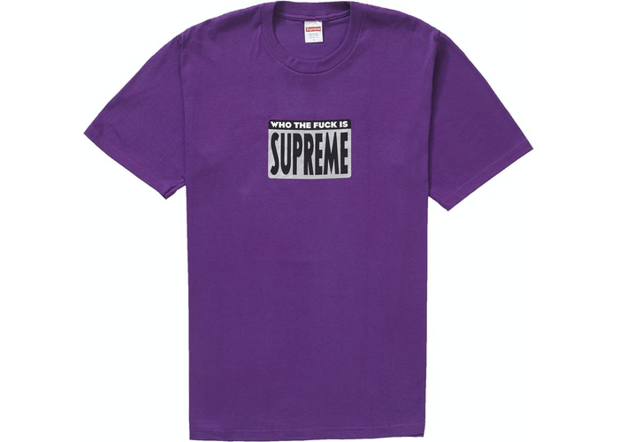 Supreme Who The Fuck Tee Purple Size M