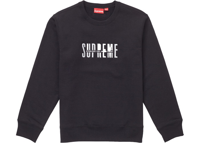 Supreme World Famous Crewneck Black Size XL