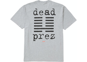 Supreme dead prez Tee Heather Grey Size S