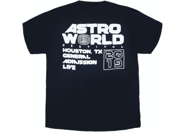 Travis Scott Astrofest Staff 2019 Tee Black Size XL