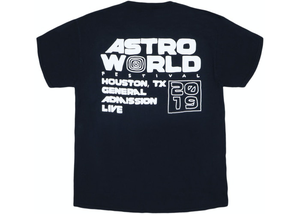 Travis Scott Astrofest Staff 2019 Tee Black Size XXL