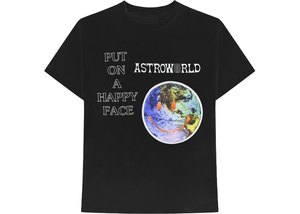 Travis Scott Astroworld Happy Face Tee Black Size M