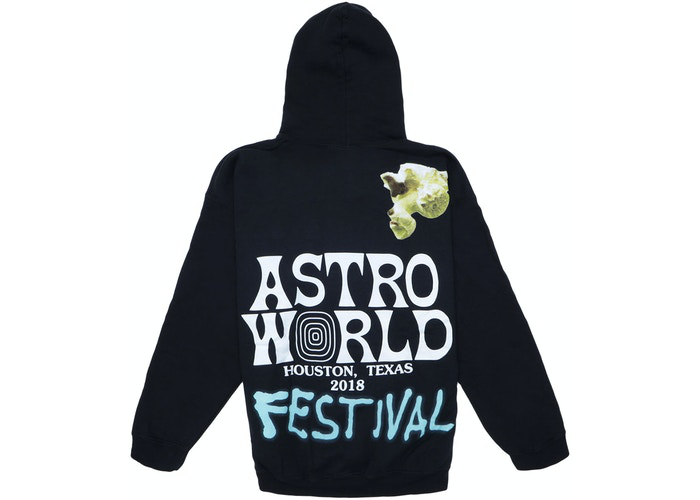 Travis Scott Festival Airbrush Hoodie Black Size XXL