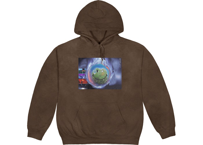 Travis Scott World Event Hoodie Bleached Black Size S