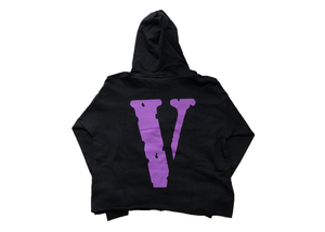 Vlone Friends Purple V Hoodie Black Size S