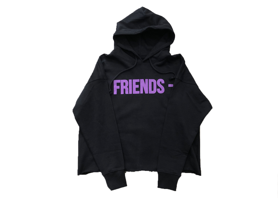 Vlone Friends Purple V Hoodie Black Size S