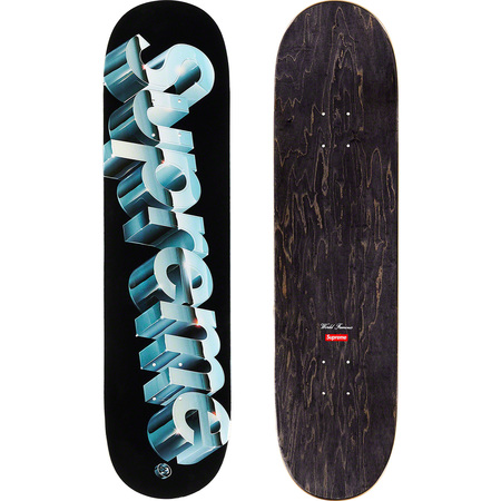 Supreme Chrome Logo Skateboard Deck Black