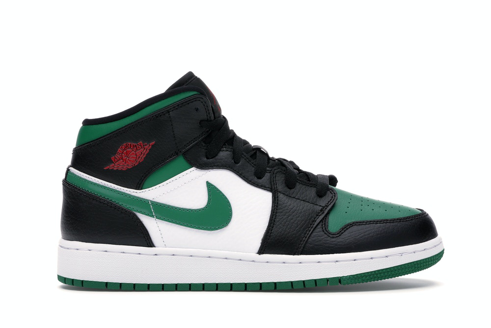 Jordan 1 Mid Green Toe (GS) Size 4.5 Y