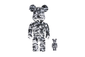 Bearbrick Kosuke Kawamura 100% & 400% Set White/Black