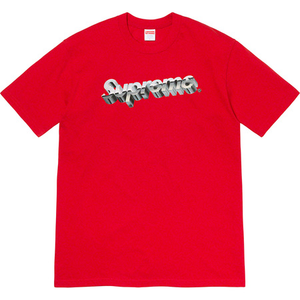 Supreme Chrome Logo Tee Red Size S