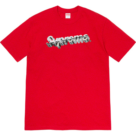 Supreme Chrome Logo Tee Red Size S