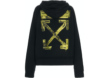 Load image into Gallery viewer, OFF-WHITE Oversized Acrylic Arrows Hoodie Black/Yellow Size  XL
