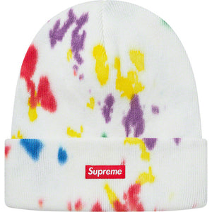 Supreme Splatter Dyed Beanie White