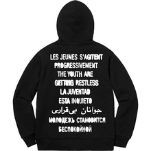 Load image into Gallery viewer, Supreme Restless Youth Hooded Sweatshirt Black Size M
